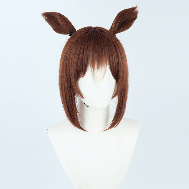 Cosplay Wigs Fine Motion Pretty Derby Brown Bun Ears Tail