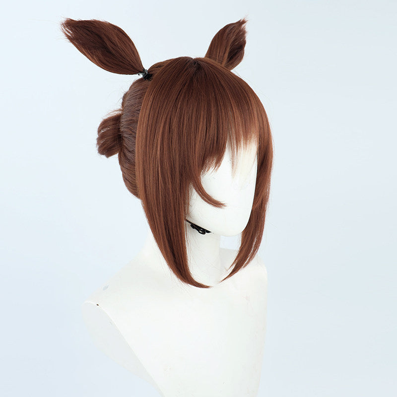Cosplay Wigs Fine Motion Pretty Derby Brown Bun Ears Tail