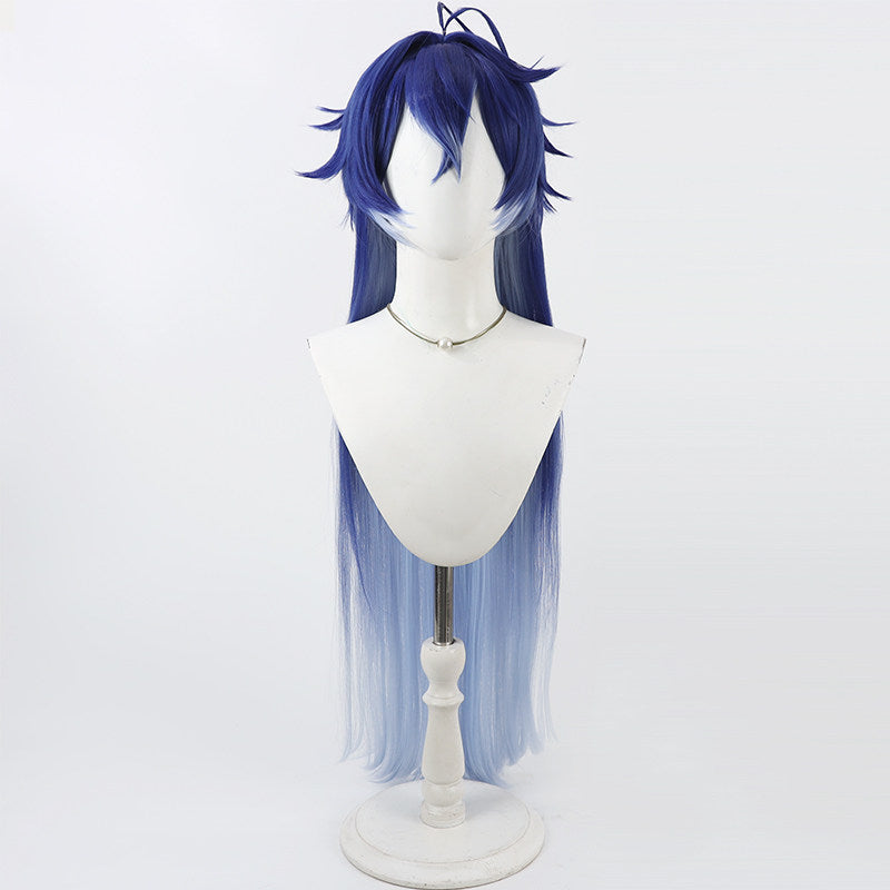 Cosplay Wigs Game Kyryll Chudomirovich Flins Dark Blue Wigs Genshin Impact
