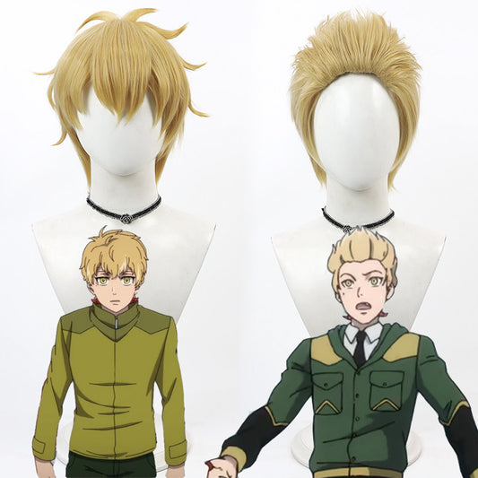 Cosplay Wigs Game Tower of God Jwang Yellow Fluffy Wig