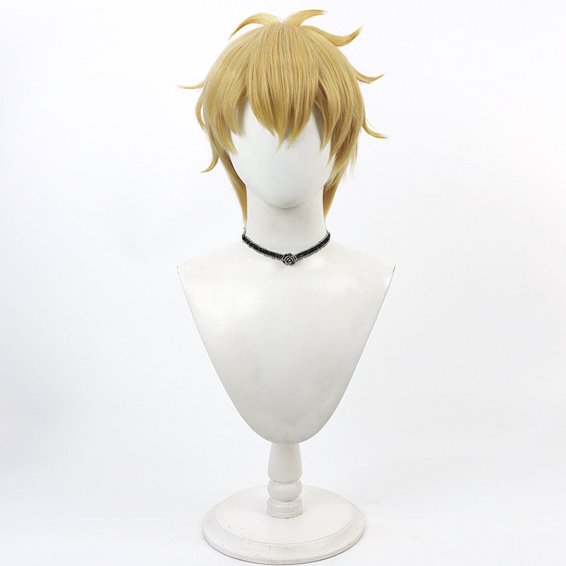Cosplay Wigs Game Tower of God Jwang Yellow Fluffy Wig