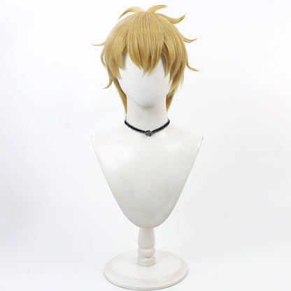 Cosplay Wigs Game Tower of God Jwang Yellow Fluffy Wig