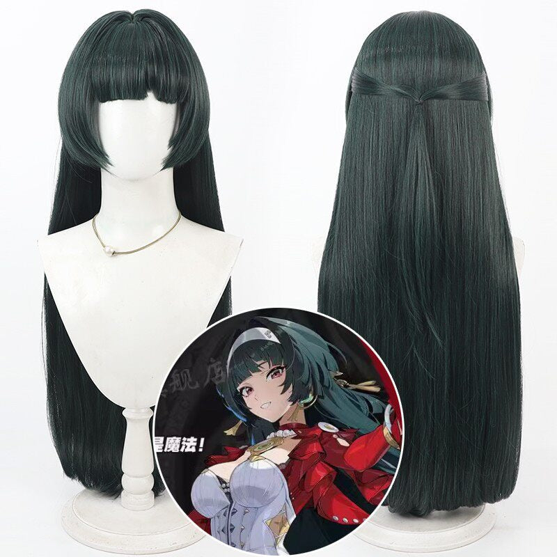 Cosplay Wigs Games Astra Yao Dark Green Wigs Zenless Zone Zero