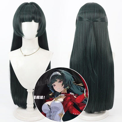 Cosplay Wigs Games Astra Yao Dark Green Wigs Zenless Zone Zero