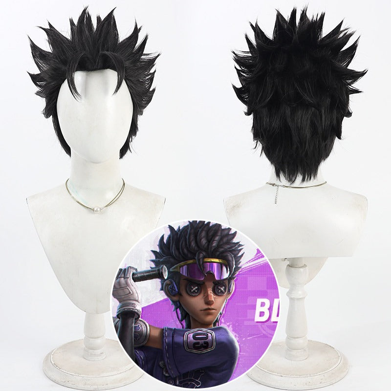 Cosplay Wigs Games BLK Team Ganji Gupta Dark Grey Wigs Identity V