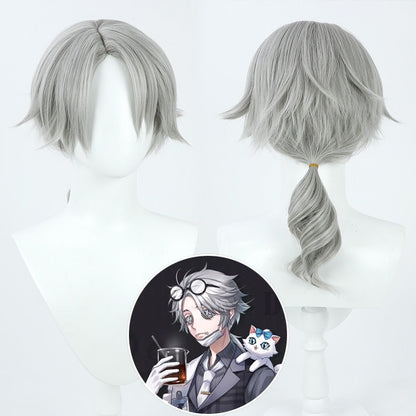 Cosplay Wigs Games Embalmer Gat Identity V Silver Grey Wigs