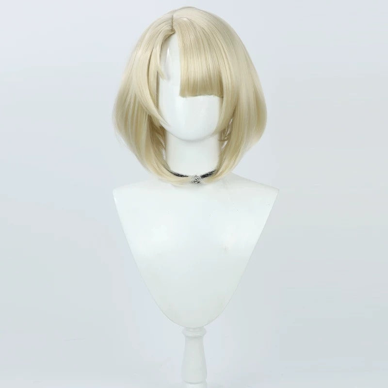 Cosplay Wigs Games Freminet Snezhevich Pale Yellow Wigs Genshin Impact