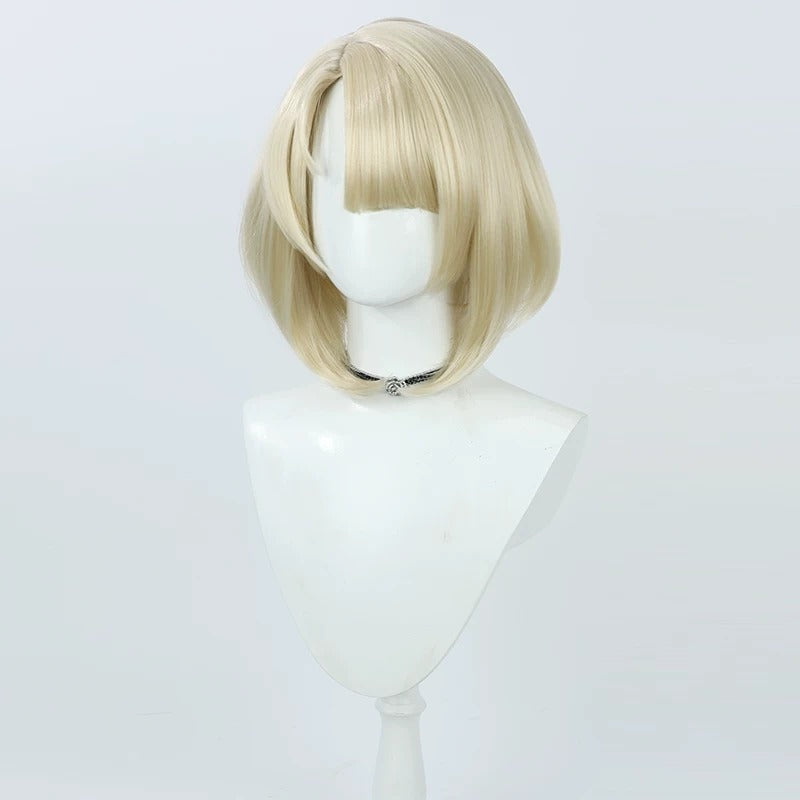 Cosplay Wigs Games Freminet Snezhevich Pale Yellow Wigs Genshin Impact