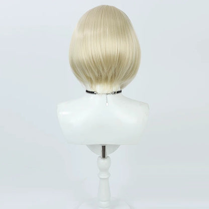 Cosplay Wigs Games Freminet Snezhevich Pale Yellow Wigs Genshin Impact