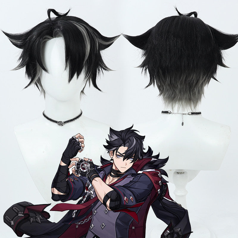 Cosplay Wigs Games Genshin Impact Wriothesley Black Wigs