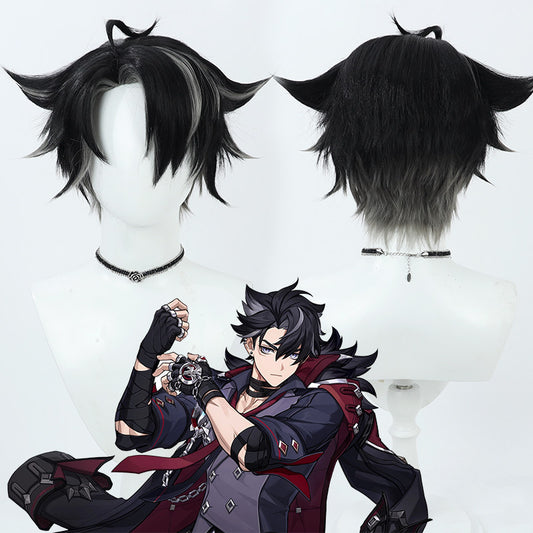 Cosplay Wigs Games Genshin Impact Wriothesley Black Wigs