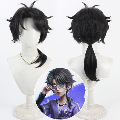 Cosplay Wigs Games Identity V BLK Team Aesop Carl Long Ponytail Wig