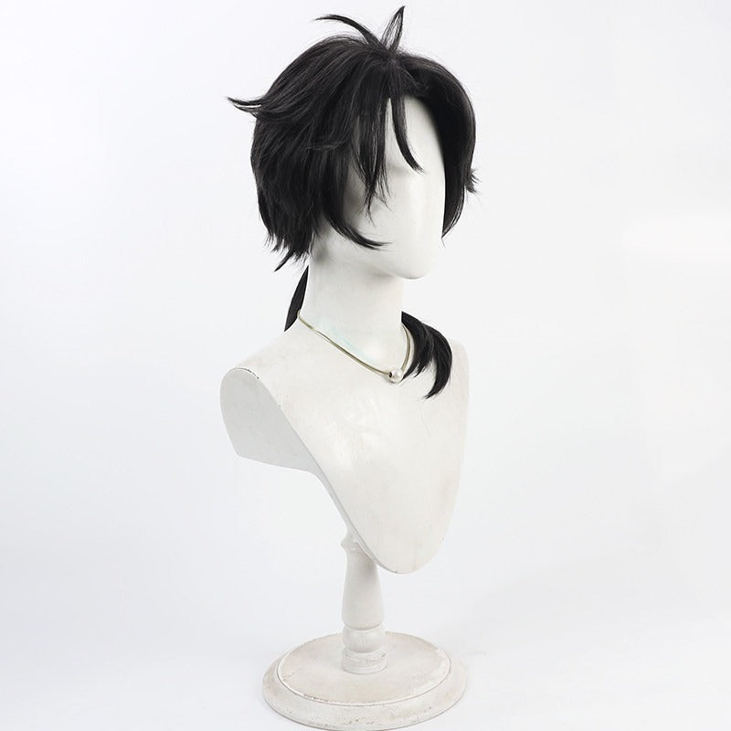Cosplay Wigs Games Identity V BLK Team Aesop Carl Long Ponytail Wig