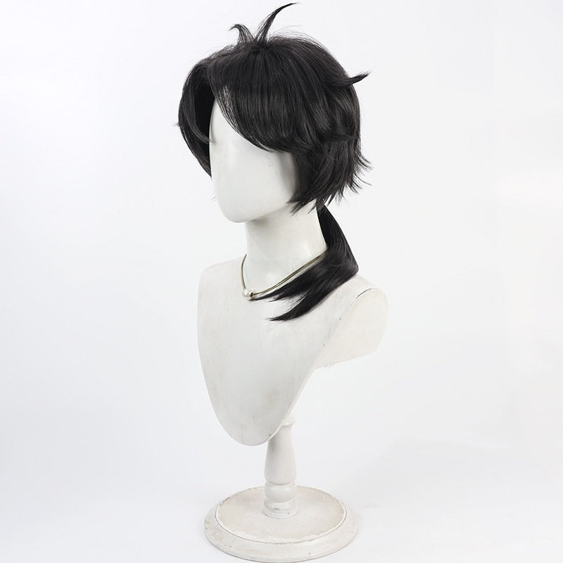 Cosplay Wigs Games Identity V BLK Team Aesop Carl Long Ponytail Wig