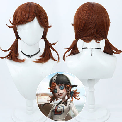 Cosplay Wigs Games Identity V Cheerleader Lily Bailier Wine Red Wigs