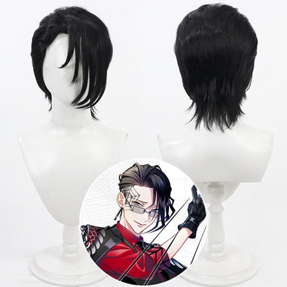 Cosplay Wigs Games Ito Bugdoll Black Wigs COMbat Providence AnalysiS System