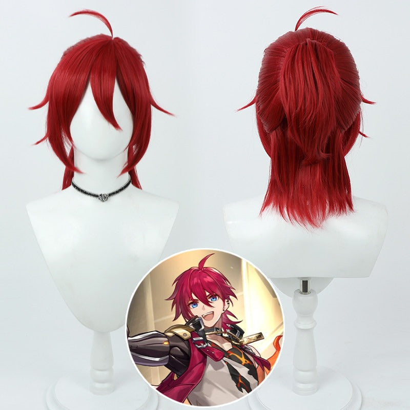 Cosplay Wigs Games Luka Wine Red Wigs Honkai: Star Rail