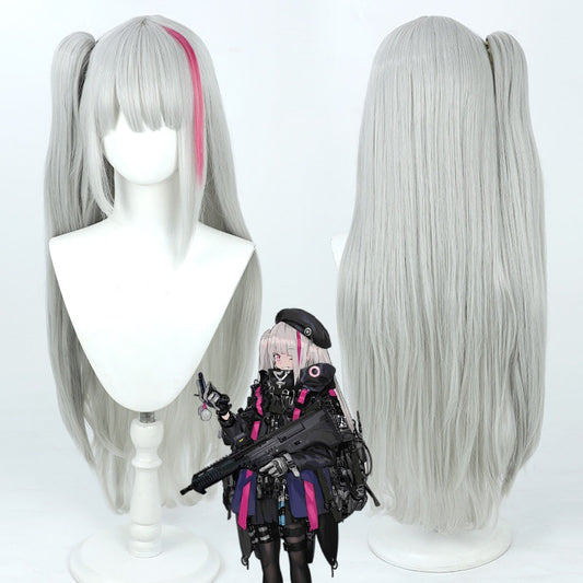 Cosplay Wigs Games MDR Silver Grey Wigs Girls- Frontline