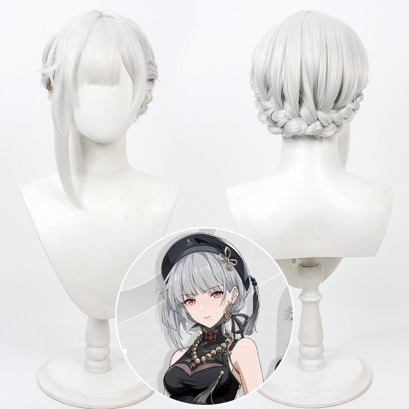 Cosplay Wigs Games Sanhua Silver Wigs Wuthering Waves