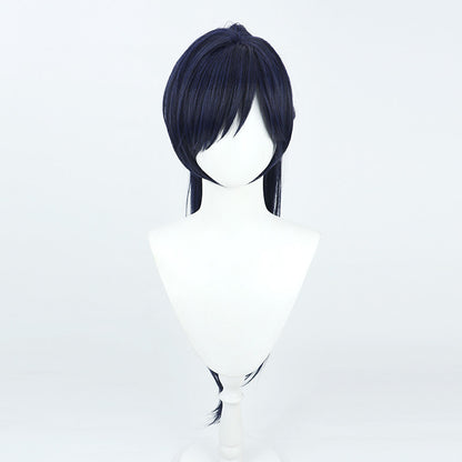 Cosplay Wigs Games The Balladeer Scaramouche Dark Blue Wigs Genshin Impact