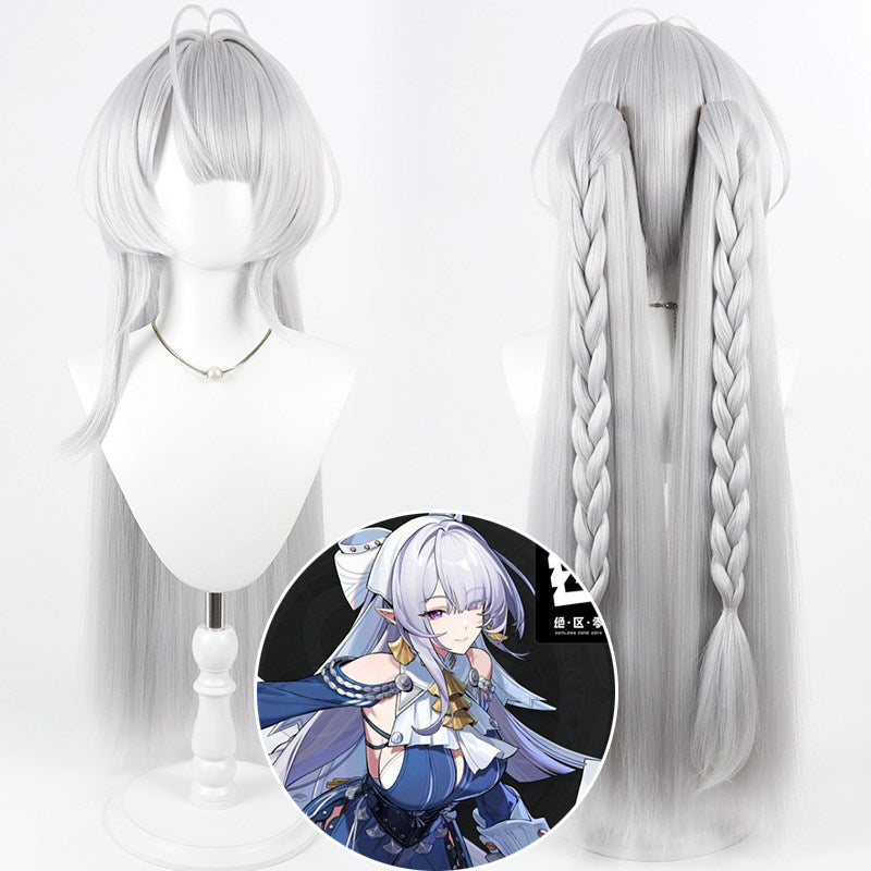 Cosplay Wigs Games Velina Airgid Silver Wigs Zenless Zone Zero