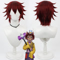 Cosplay Wigs Gidel Burgundy Wigs Disney Twisted-Wonderland
