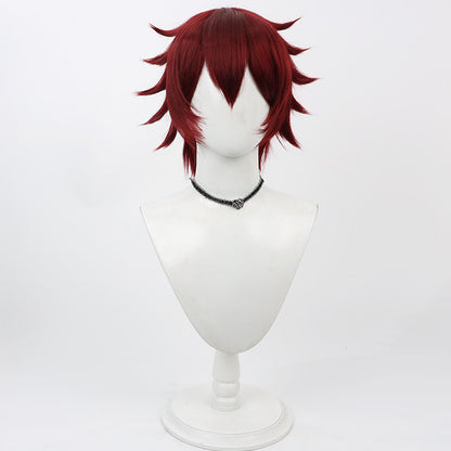 Cosplay Wigs Gidel Burgundy Wigs Disney Twisted-Wonderland