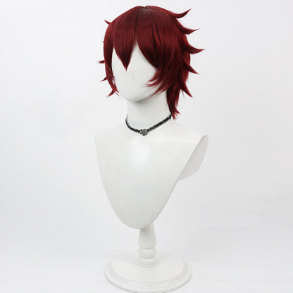 Cosplay Wigs Gidel Burgundy Wigs Disney Twisted-Wonderland