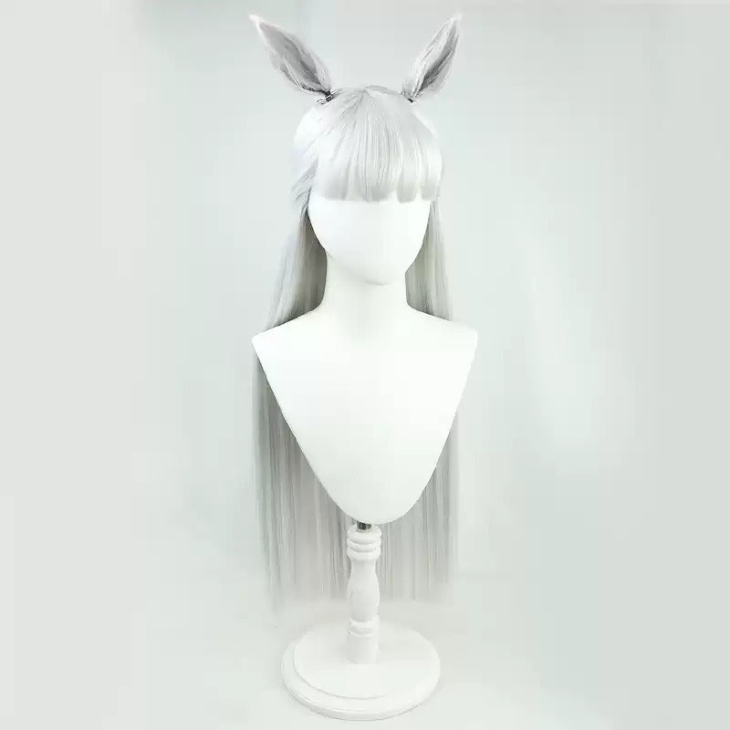 Cosplay Wigs Gold Ship Pretty Derby Silver Grey Ears Tail
