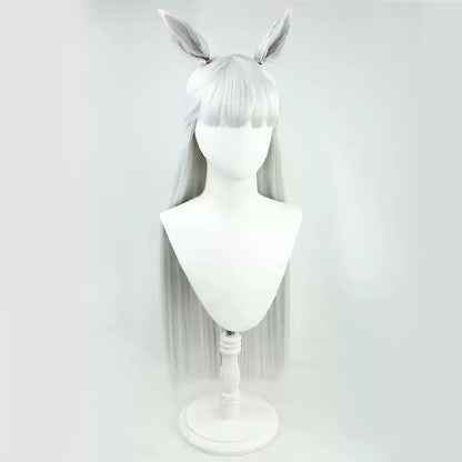 Cosplay Wigs Gold Ship Pretty Derby Silver Grey Ears Tail