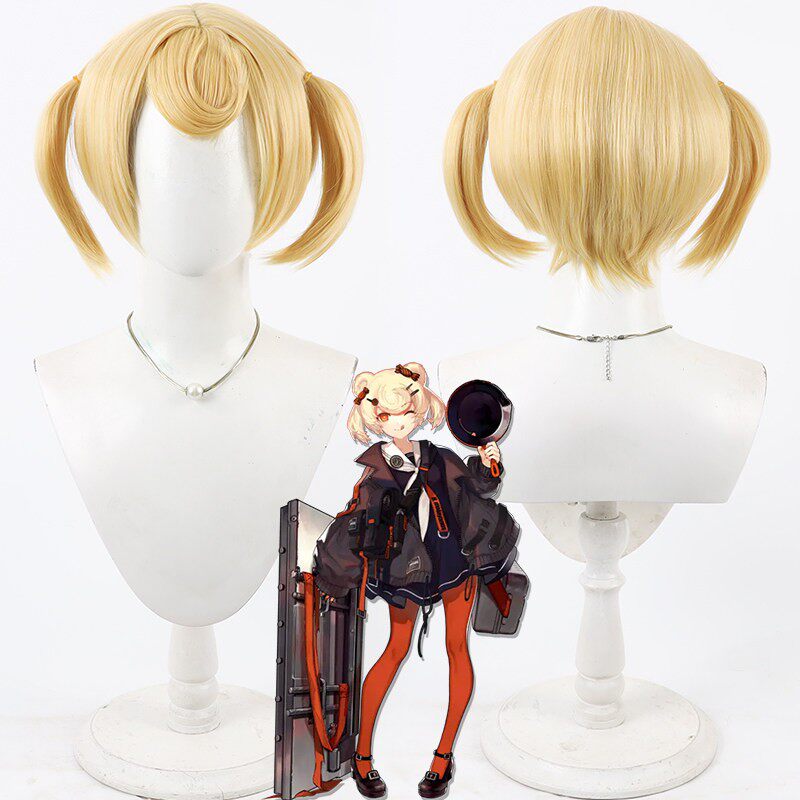 Cosplay Wigs Gummy Lada Valuyeva Arknights Yellow Integrated Braid Wigs