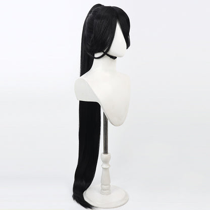 Cosplay Wigs Hasumi Hanekawa Blue Archive Black Wigs