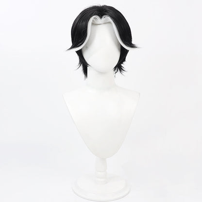 Cosplay Wigs Hazbin Hotel Husk Black White Highlight Flip Wigs