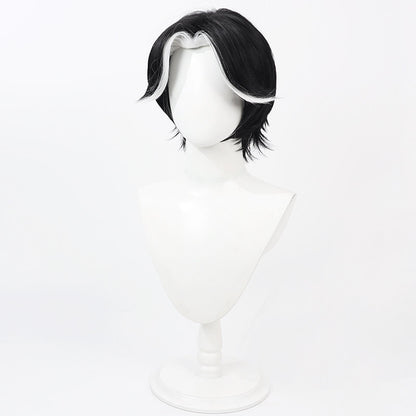 Cosplay Wigs Hazbin Hotel Husk Black White Highlight Flip Wigs