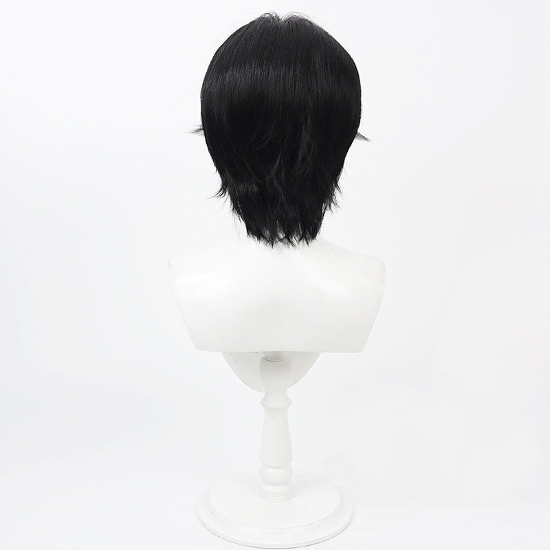 Cosplay Wigs Hazbin Hotel Husk Black White Highlight Flip Wigs
