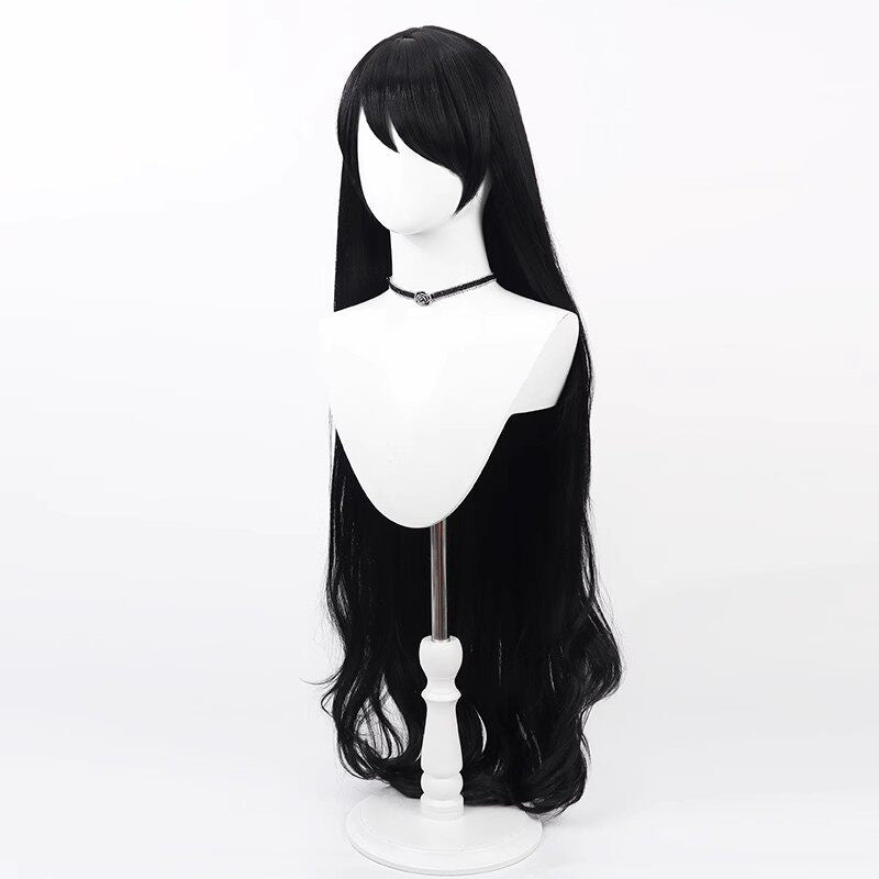 Cosplay Wigs Hinata Wakaba Blue Archive Black Curly Wigs