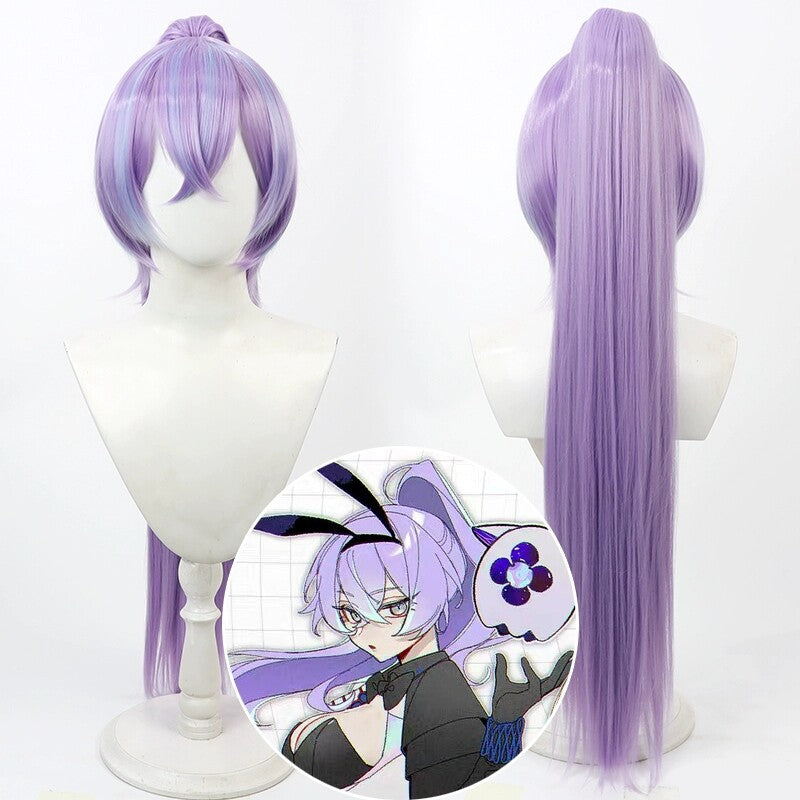Cosplay Wigs Hoshimichi Akira Genderbend Purple Ponytail NIJISANJI VTuber