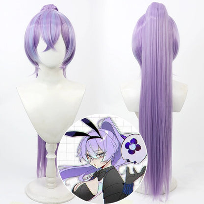 Cosplay Wigs Hoshimichi Akira Genderbend Purple Ponytail NIJISANJI VTuber