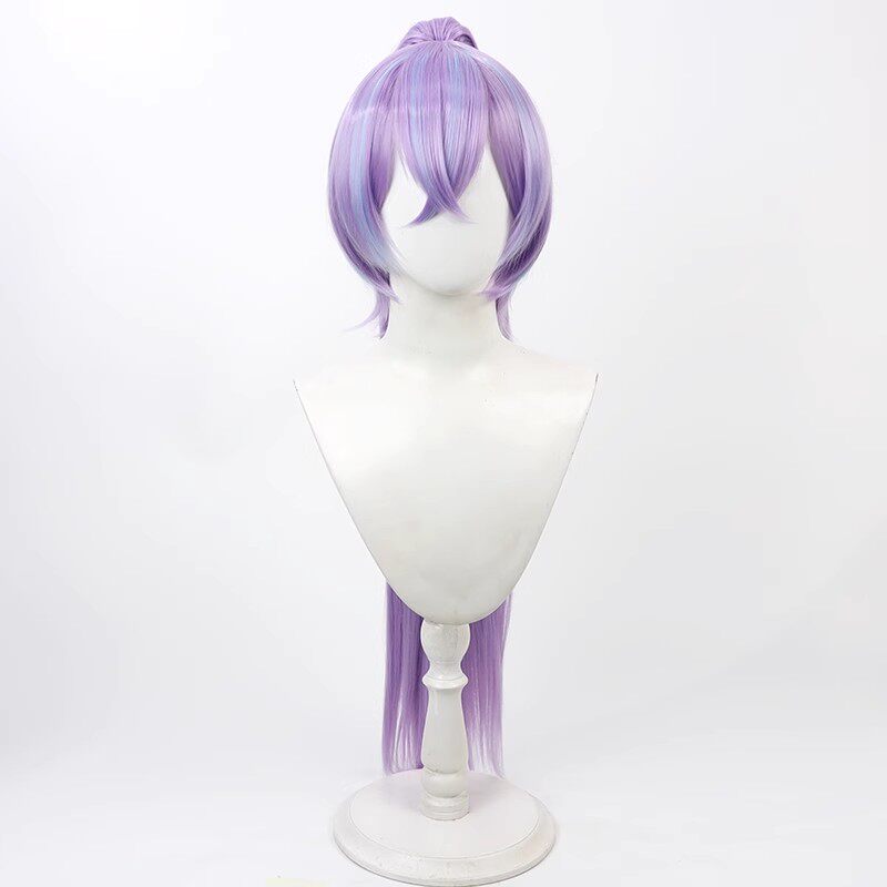 Cosplay Wigs Hoshimichi Akira Genderbend Purple Ponytail NIJISANJI VTuber