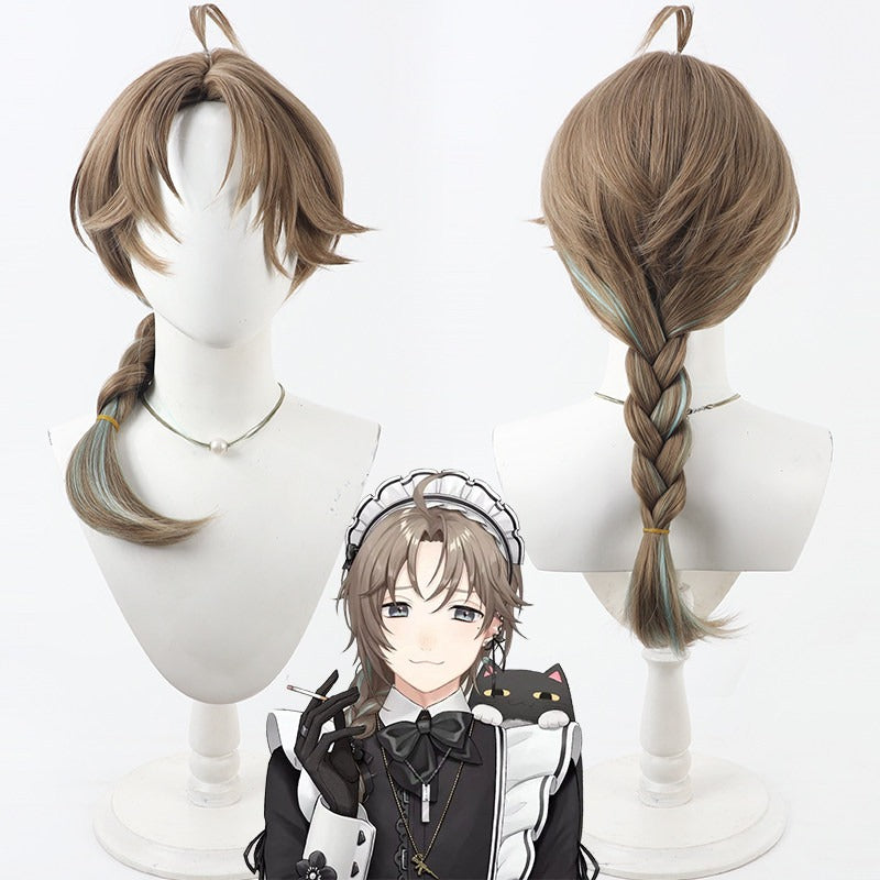 Cosplay Wigs Kanae Butler Gradient Scalp NIJISANJI Male Servant Outfit