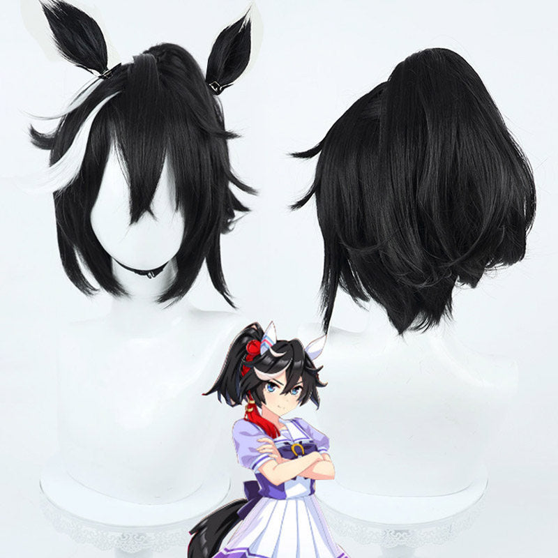 Cosplay Wigs Katsuragi Ace Pretty Derby Black Tail