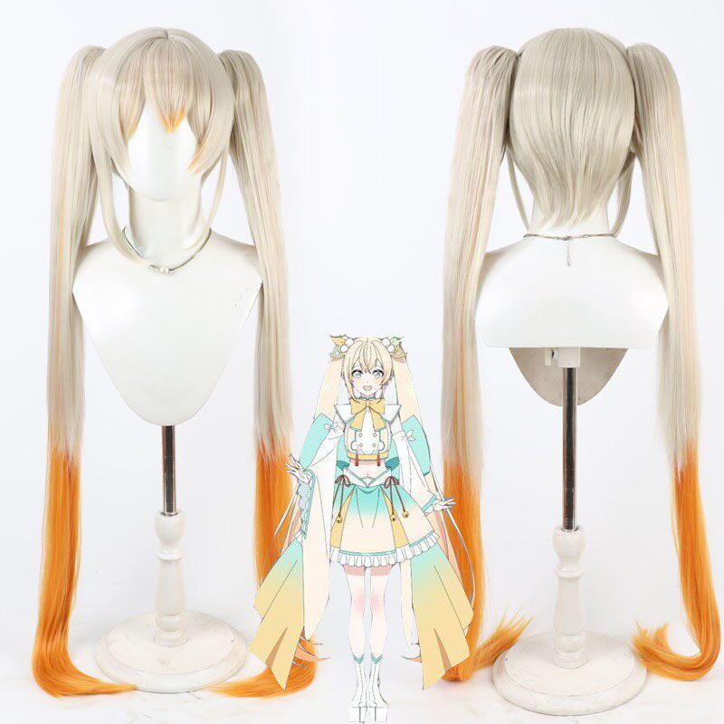 Cosplay Wigs Kazama Iroha Split Ponytail Wigs Hololive VTuber
