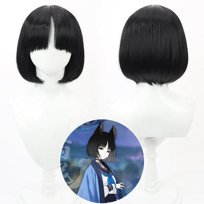 Cosplay Wigs Kikyou Kiryu Black Wigs Blue Archive
