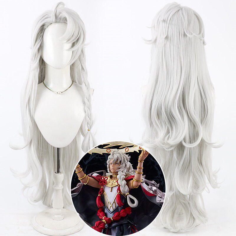 Cosplay Wigs King of Magic Solomon Fate/Grand Order Silver Curly Wigs