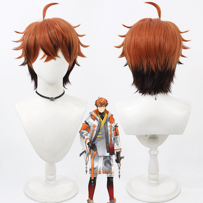 Cosplay Wigs Kitami Yusei Gradient Flip Fluffy Wigs NIJISANJI Newcomer