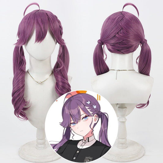 Cosplay Wigs Kizuki Academy Kaya Rinha Double Braids Shiny Colors