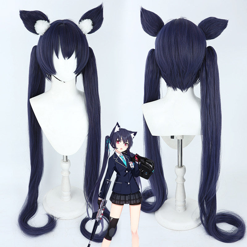 Cosplay Wigs Kuromi Serika Dark Blue Wigs Blue Archive