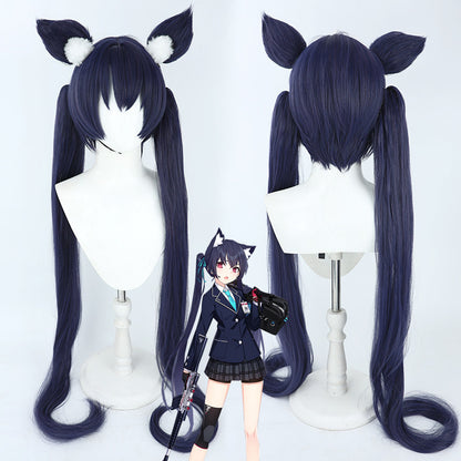 Cosplay Wigs Kuromi Serika Dark Blue Wigs Blue Archive