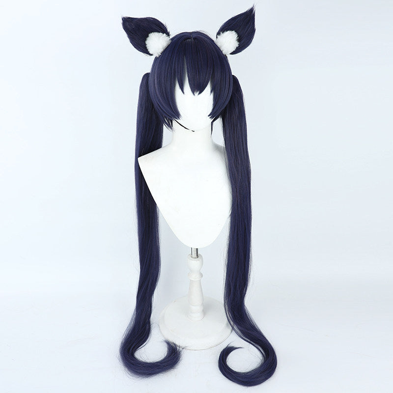 Cosplay Wigs Kuromi Serika Dark Blue Wigs Blue Archive