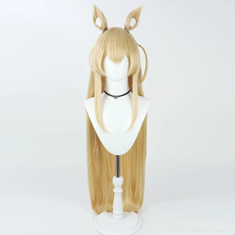 Cosplay Wigs Kurumi Fox Squad Pale Gold Wigs Blue Archive
